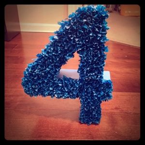 3D number four party/home decoration
